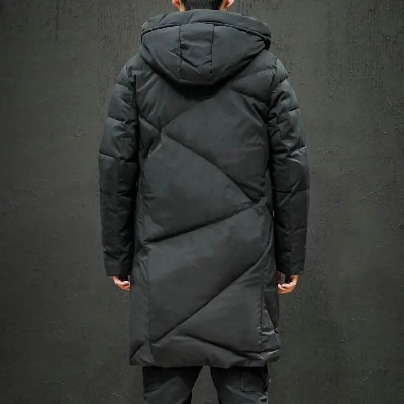 New style loose plus size Japanese men's winter mid-length down jacket cotton jacket plus size men's clothing