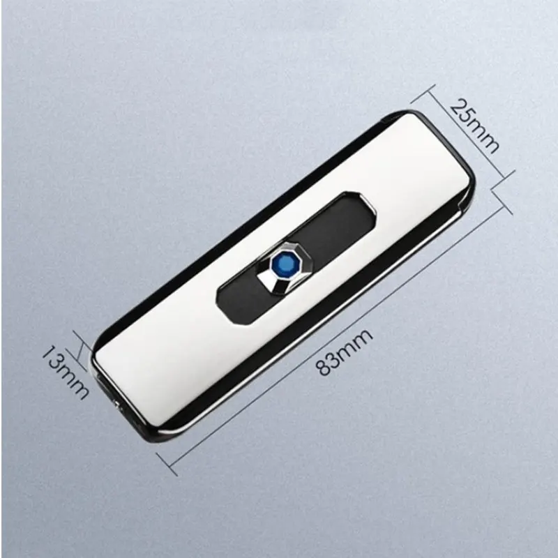 

Touch Screen Sensor Rechargeable Lighter USB Charging Lighters Flameless Windproof Metal Electric Cigarette Lighter For Men Gift