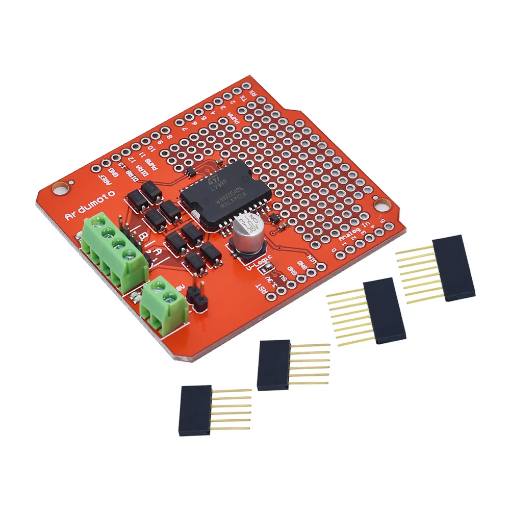 Для arduino L298P AVR/LPC/STM32 UNO/MEGA защита двигателя-драйвер двойного тока-канальный