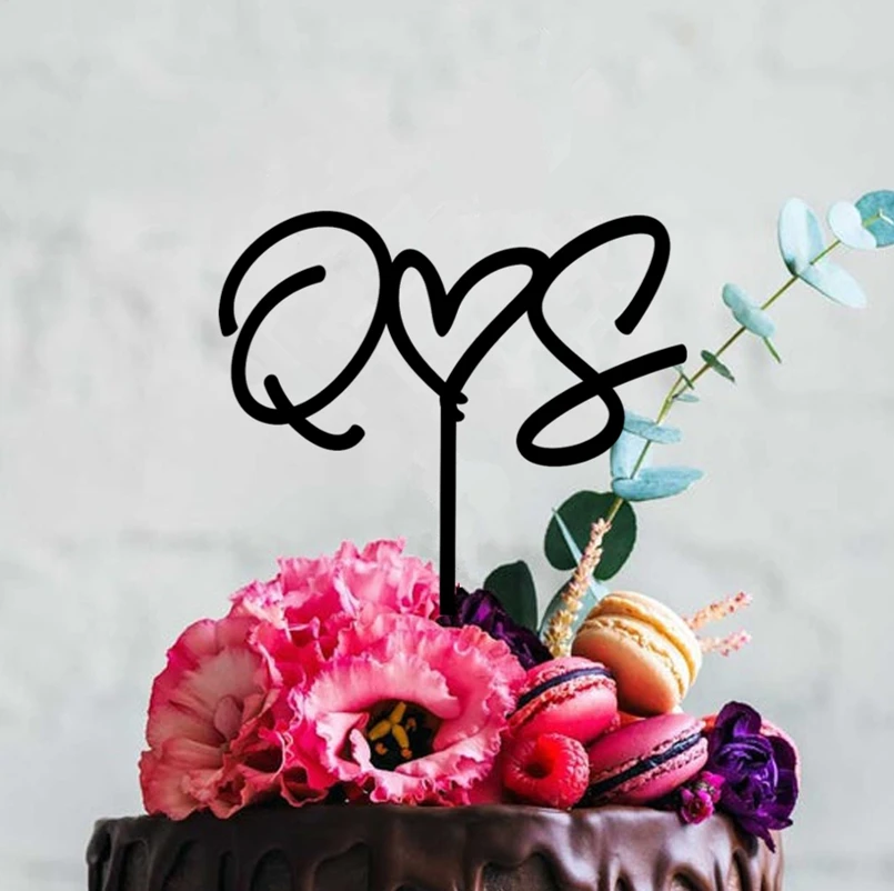 

Custom Initial Letters Cake Topper Personalized Name Wedding Cake Topper Rustic Wedding Decor Wedding Gifts