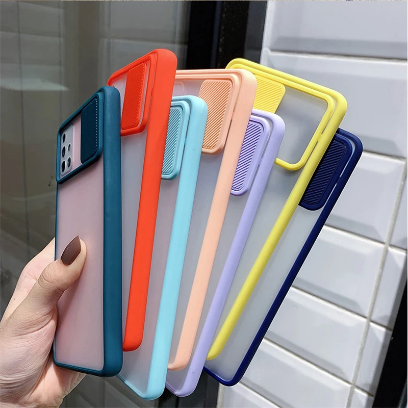 slide camera lens protector phone case for xiaomi mi 11 lite 5g 11t 10t poco x3 f3 m3 redmi 9t note 11 10 9 pro 9s 8 clear cover free global shipping