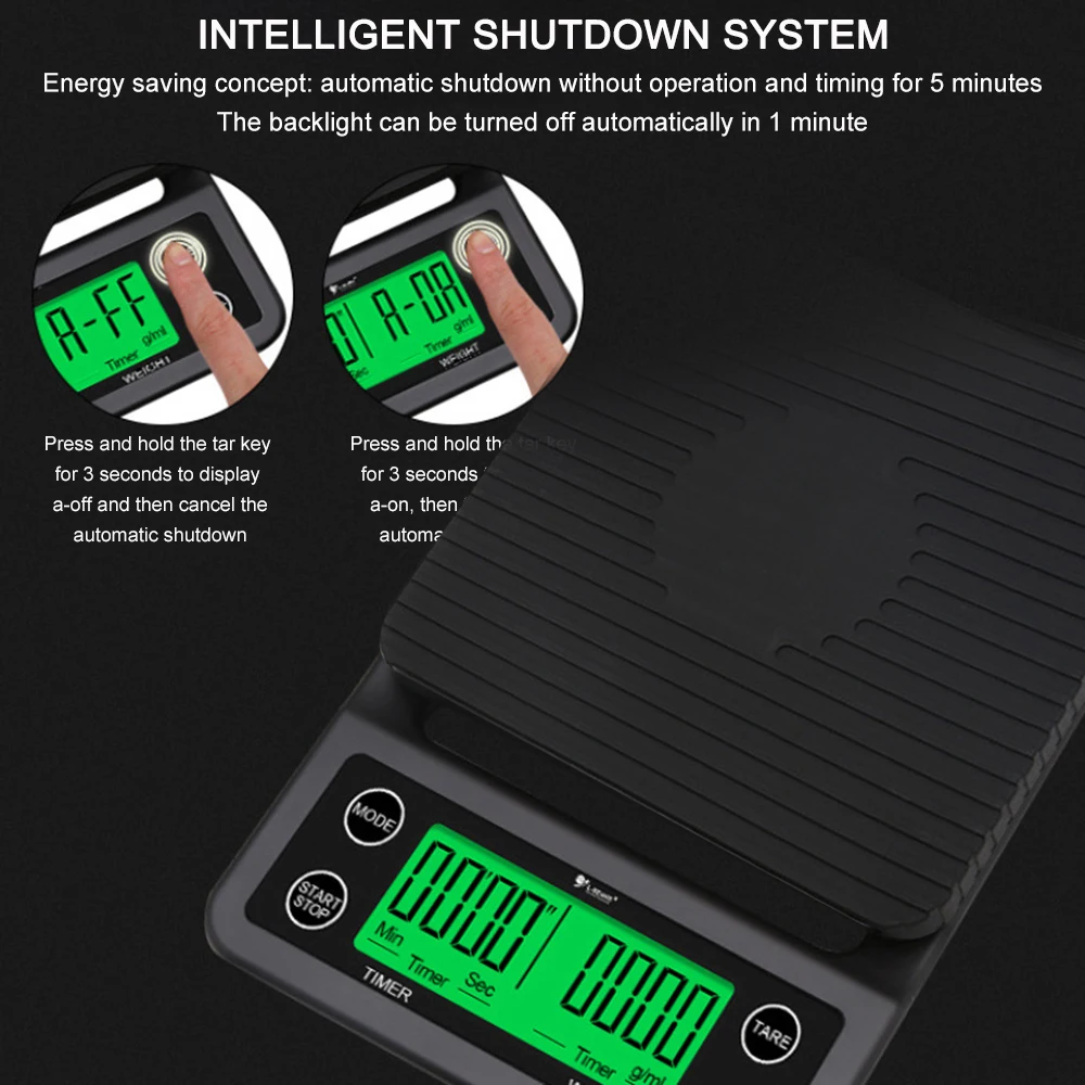 

Accurate Electric Kitchen Scale Coffee Scale with Timer High-precision Kitchen Scale Mini Electronic Platform Scale