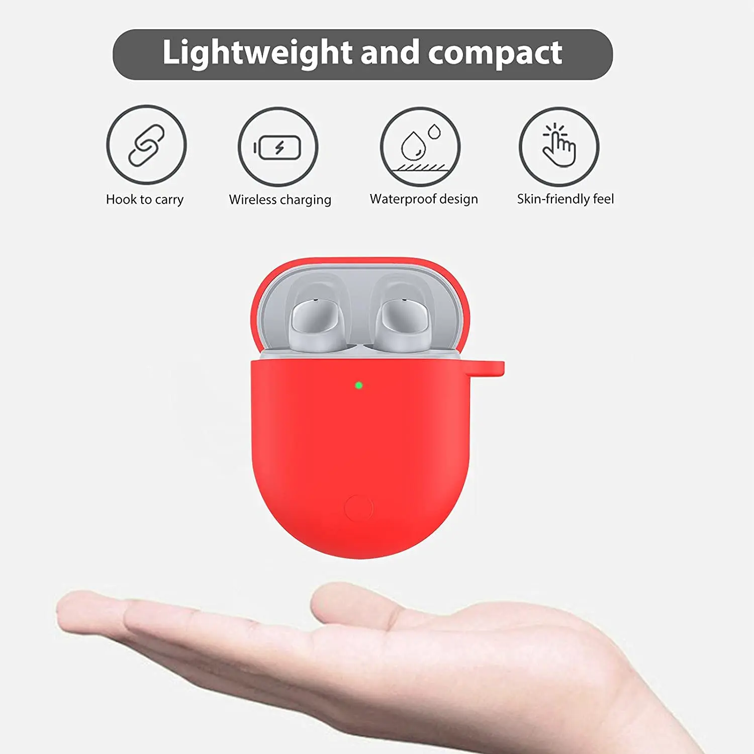 

For Redmi AirDots 3 Pro Silicone Protective case Shockproof Bluetooth Earphone Charging case with keychain funda airdots 3 pro