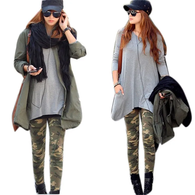 Женская одежда камуфляжные армейские штаны с принтом эластичные Джеггинсы