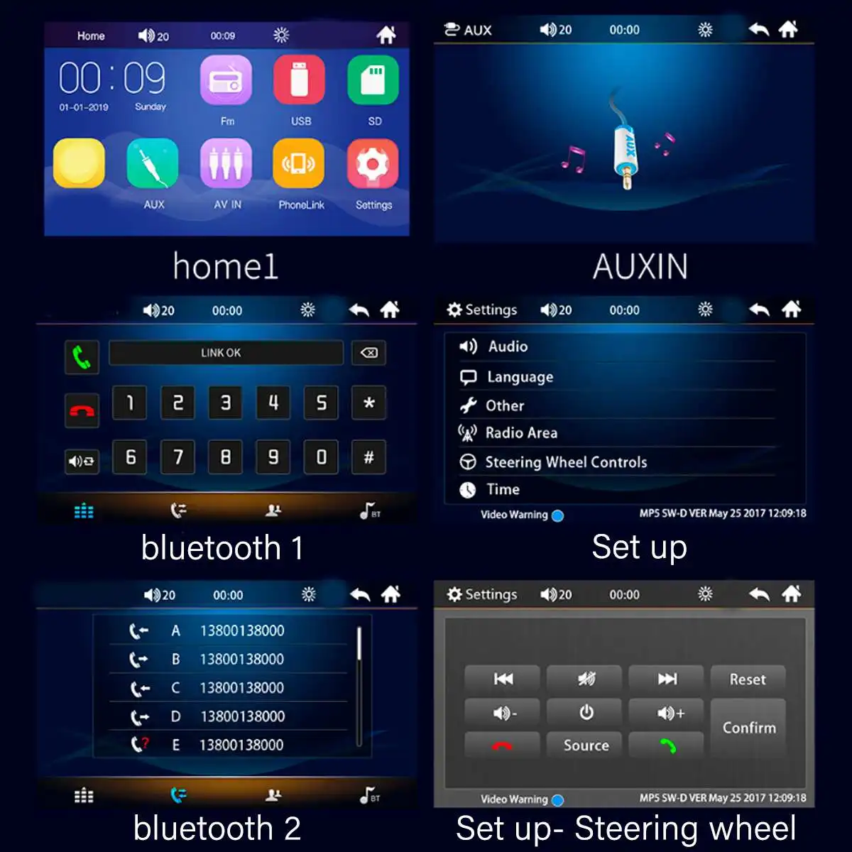 

HD 2 Din 7" Android Universial Car Multimedia Player Video Car Radio Stereo MP5 Player Autoradio bluetooth Wifi Rear View Camera