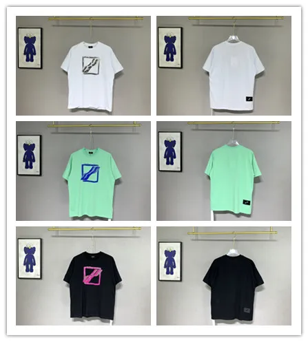 

WE11 DONE T Shirt Men Women Harajuku Streetwear Summer Style Tshirt Embroidered Sequin Large LOGO Casual ComfortableT-shirt