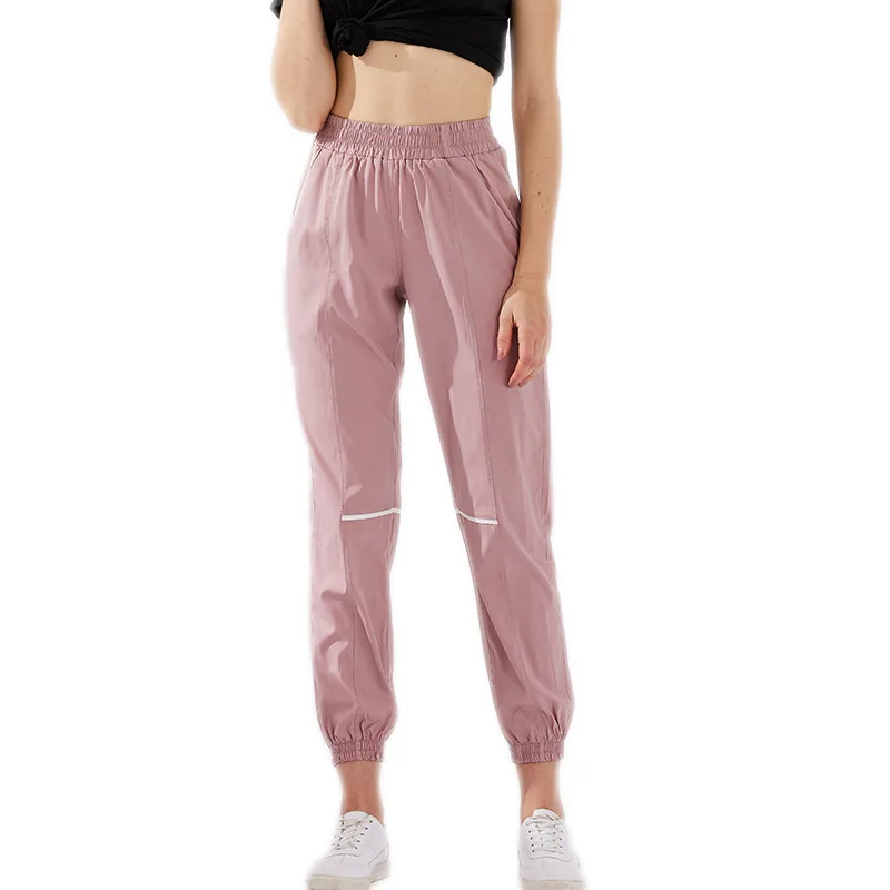 

2021 Slim Quick-Dry High-Waisted Pocket Sweatpants for Women Leggings Running Fitness Pants Appropriately for Exercise Spring