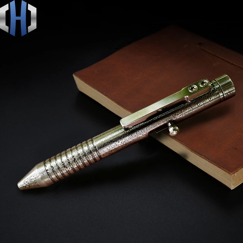 Портативная тактическая ручка для активного отдыха с изображением Дамасского