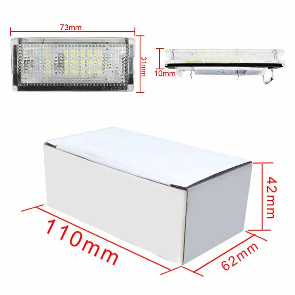 

2pcs Car License Plate Light 12V LED Number Lamps Plate Light Tail Light for BMW 3 Series E46 1998-2003