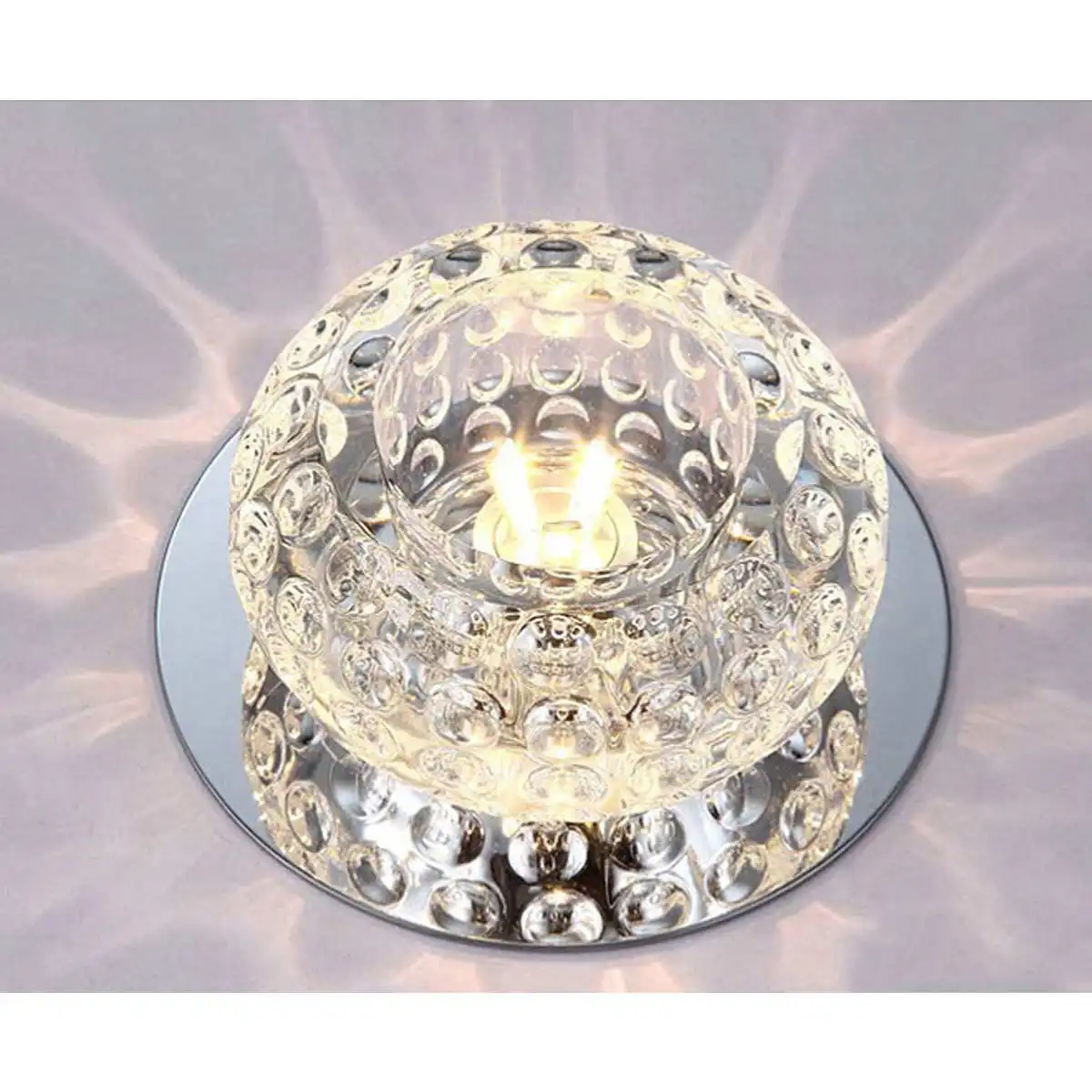 

3W 5W Modern Round Shape Warm White Pure White Crystal LED Ceiling Light Chandelier Downlight