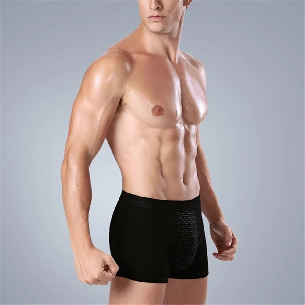 Физиологическое Мужское нижнее белье мужские увеличивающие трусы боксеры для
