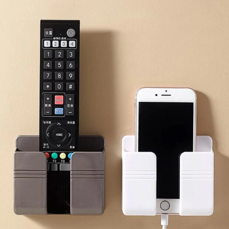 

Punch Free Wall Mounted Organizer Bathroom Organizer Remote Control Mounted Mobile Phone Plug Wall Holder Bathroom Accessories
