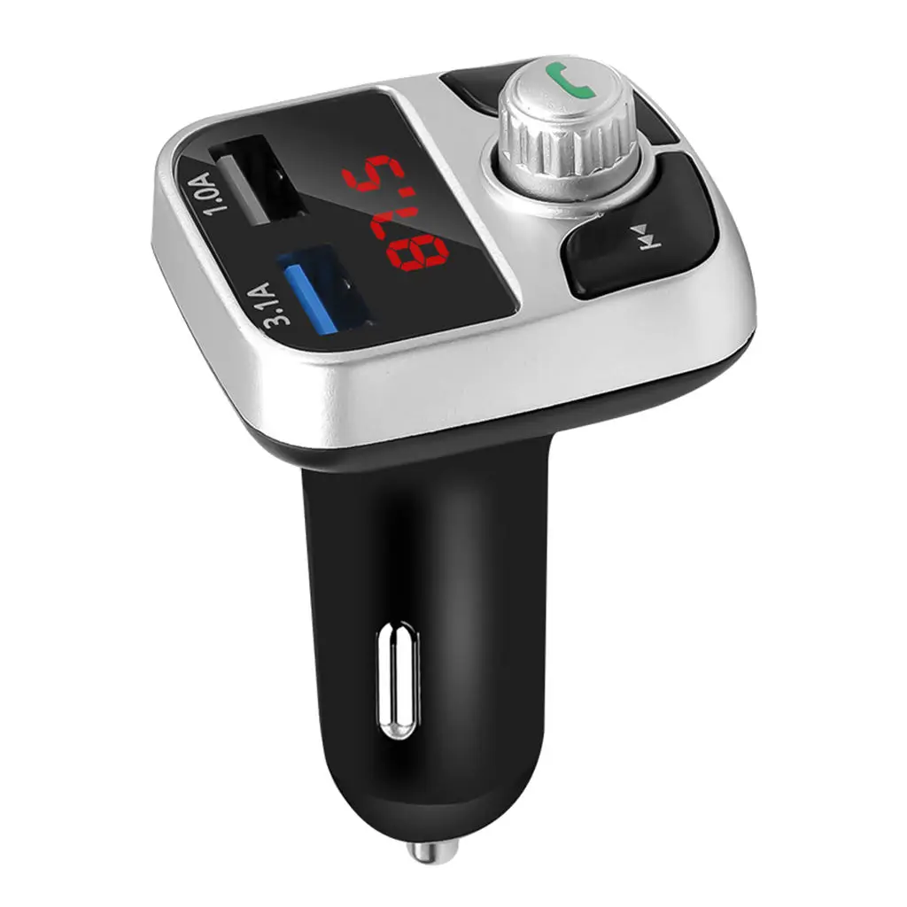 

Автомобильный FM-передатчик с ЖК-дисплеем, mp3-плеер, беспроводной Bluetooth-приемник, автомобильный комплект 3,1 А, быстрое зарядное устройство USB, ...