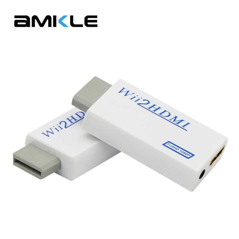 Адаптер AMKLE Wii в HDMI совместимый преобразователь с поддержкой FullHD 720P 1080P 3 5 мм аудио