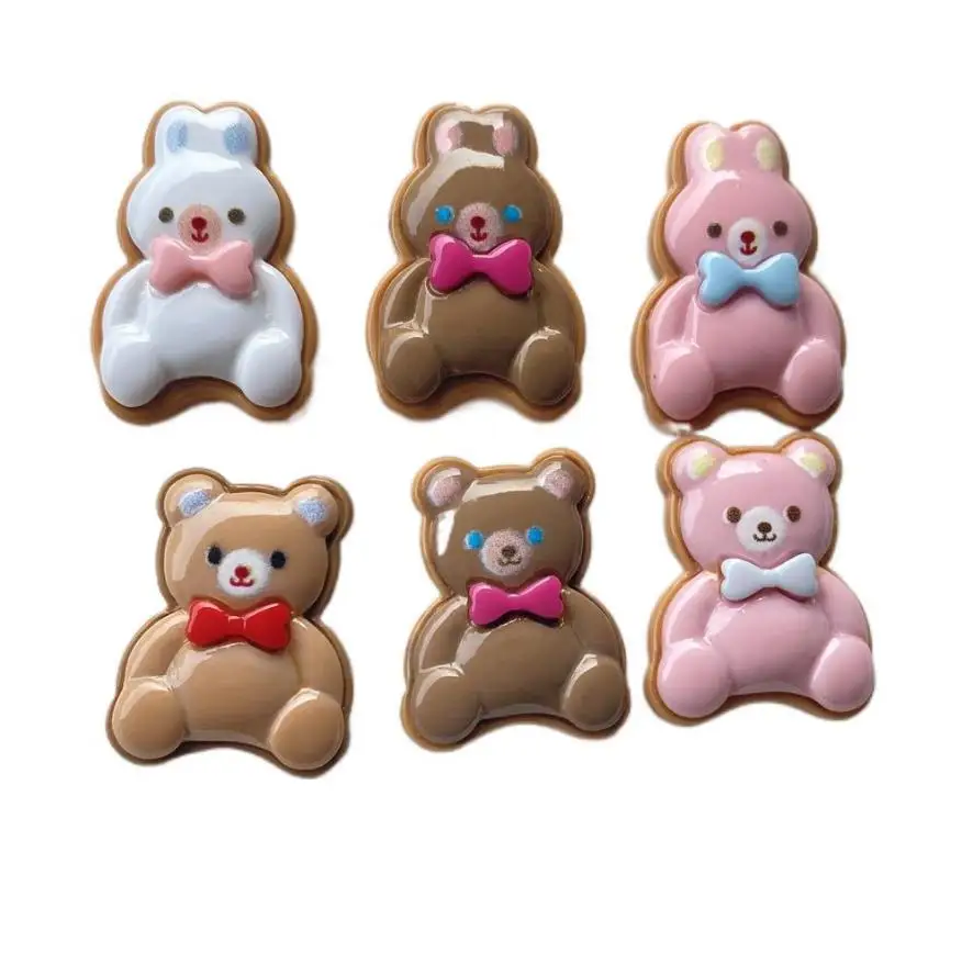 

Flatback Resin Kawaii Bear Rabbit Cabochons For DIY Scrapbooking Embellishments Accessory