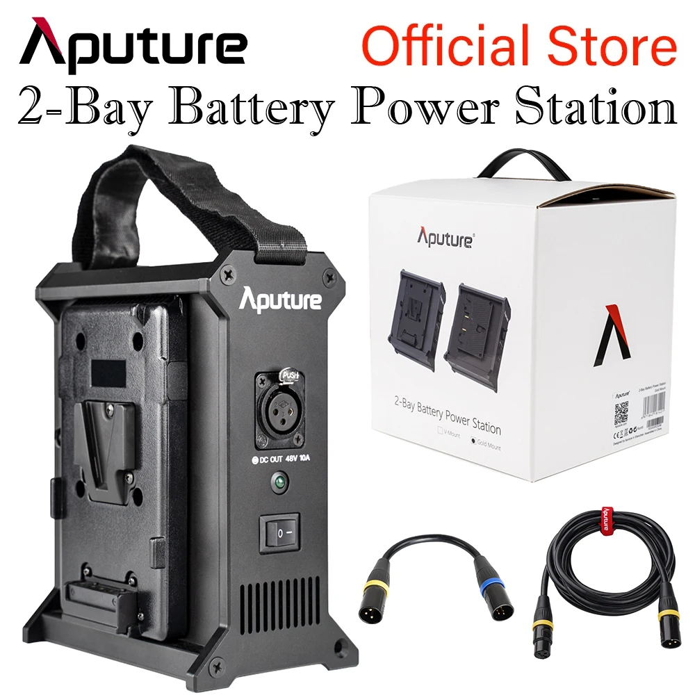 

Aputure 2-Bay Battery Power Station V-Mount Dual Battery Power Supply Box External Power Supply Box for Nova P300C