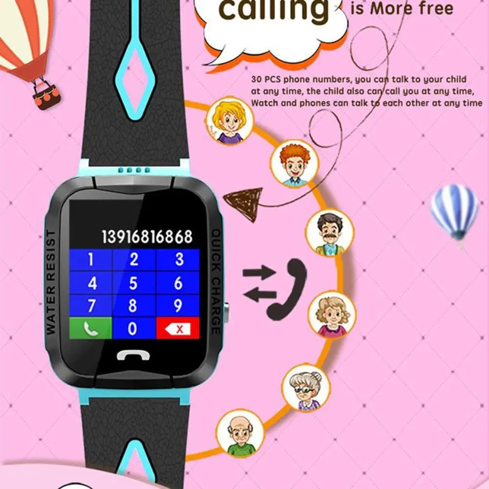 Y34 Daily Waterproof Anti Lost Child GPS Tracker SOS Positioning Tracking Kids Smart Watch Phone Baby Safe Christmas Gifts | Электроника