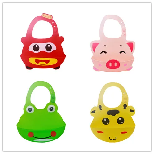 12 цветов детские нагрудники 0-12 м водонепроницаемый силиконовый мультфильм