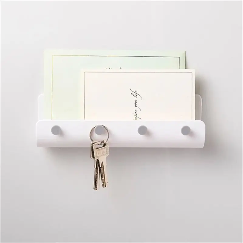 Wall Key Holder Rack Post Organizer Letter Box Mail Door Hanger Mount 4 Hooks Home Tools Sundries U3 | Дом и сад