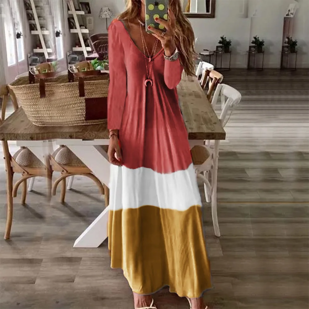 Женские вечерние платья с длинным рукавом элегантное пляжное платье v образным