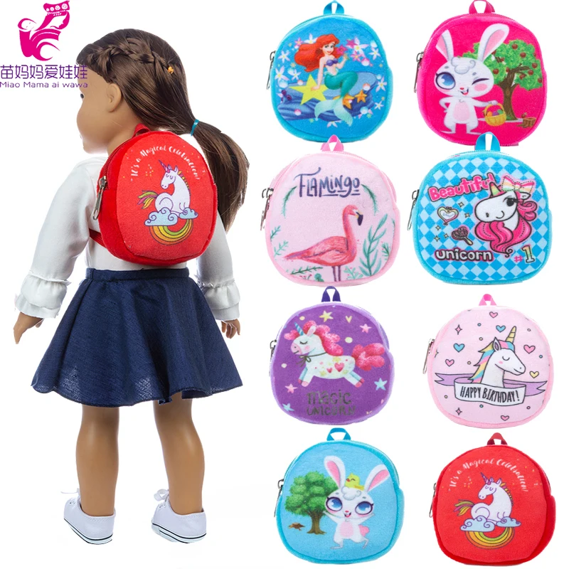 

18 inch girl doll bag baby new born Dolls back pack Bag Doll Accessories mini cartoon coin bag