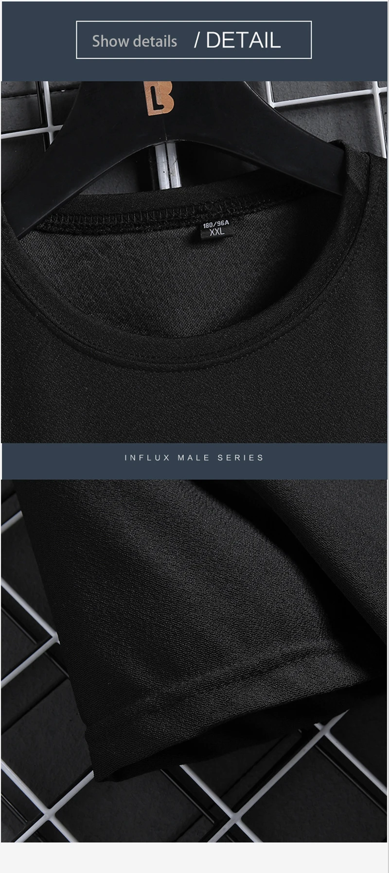 

2021 men's summer printed letter suit casual sports quick-drying breathable high-quality men's short sleeve + shorts