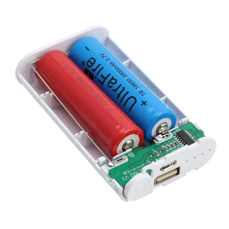 2x18650 зарядное устройство 5 в USB 5200 мАч чехол для внешнего аккумулятора комплект DIY