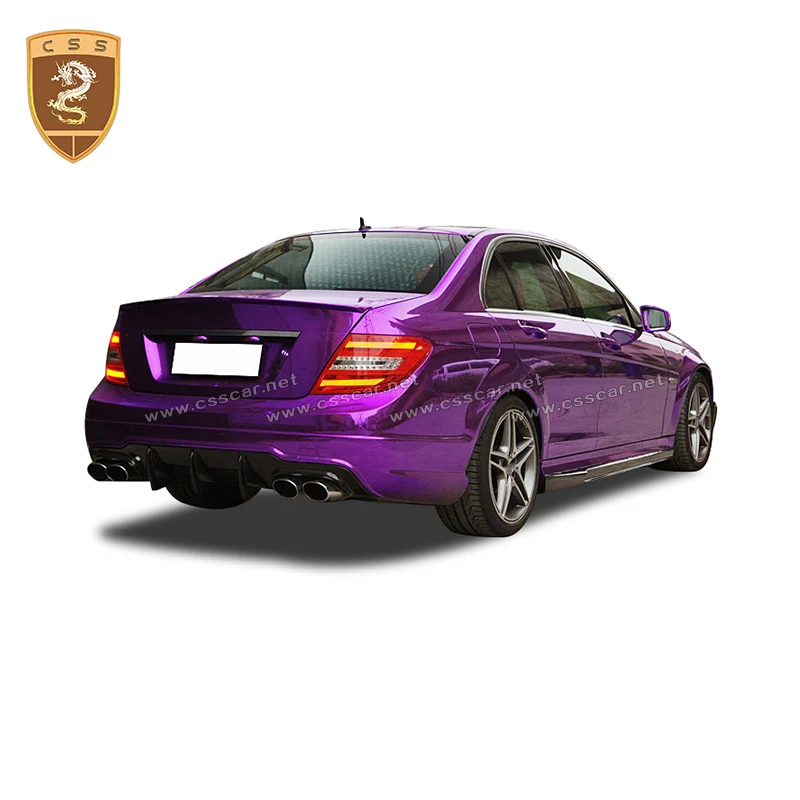 Комплект из углеродного волокна для W204 C63, Автомобильная модификация, боковые юбки, передний диффузор для губ, углеродное обновление, Стайлинг автомобиля