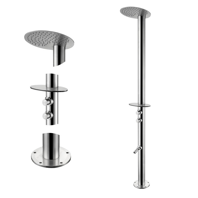 outdoor faucet A11 Напольный смеситель для душа Матовый никель открытый смеситель для душа отдельно стоящий для ванной душевая колонна для пляжа сауна кран для душа комплект - Цвет: outdoor faucet A11