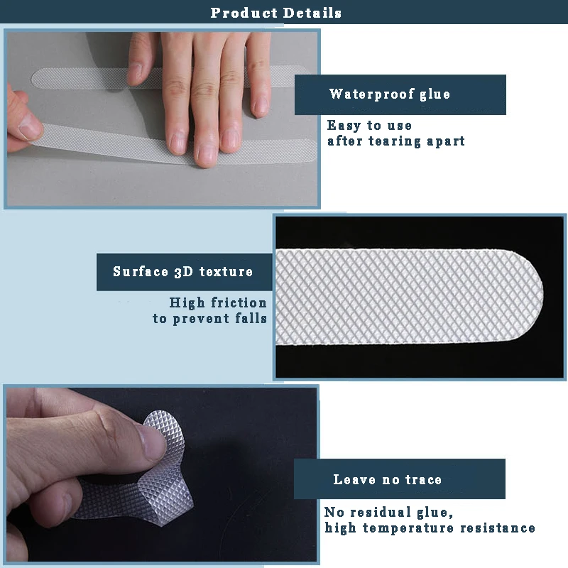 24 шт. противоскользящие наклейки на пол для душа 2 см х 38 см|Лента| |