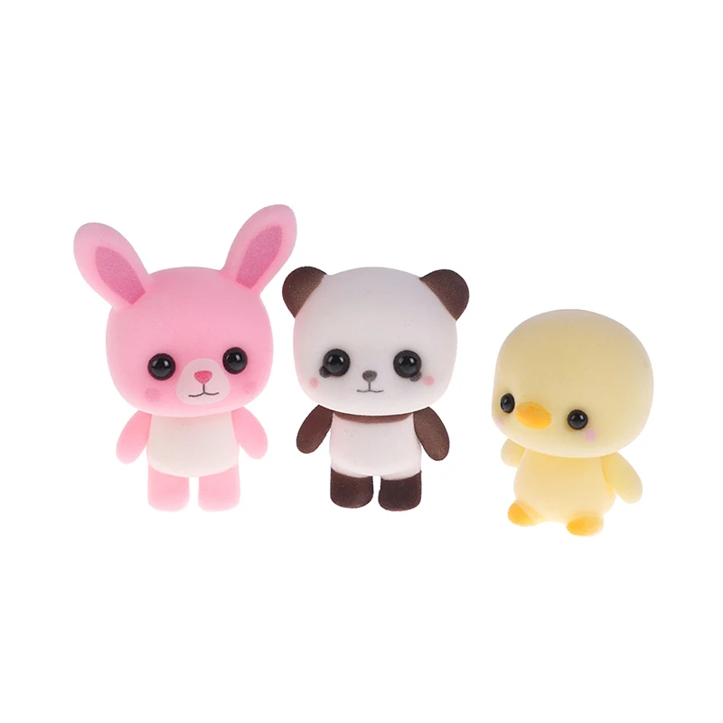 

Super Cute Flocking Puppy Panda Doll Kawaii Mini Action Figure Decoration Toys For Children Girls Exquisite Toy Christmas Gift