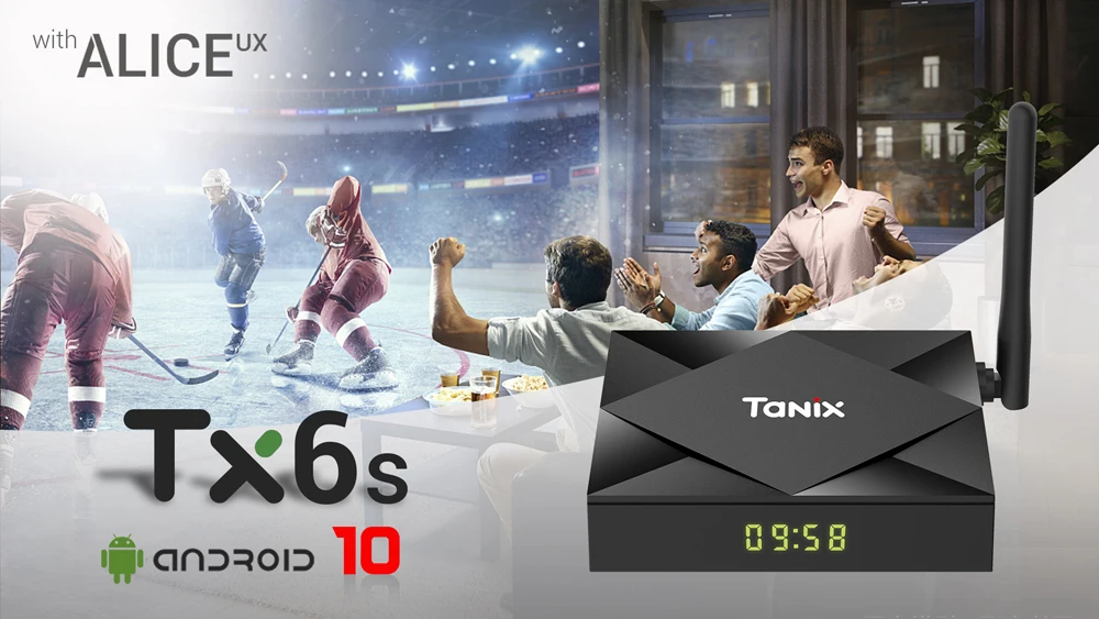 Tanix TX6S Android 10,0 tv Box Allwinner H616 4 Гб 64 ГБ 1 год Франция Португалия Бельгия Нидерланды Бельгия Италия IP tv подписка