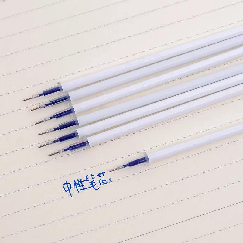 50 шт./упак. Черно синяя гелевая ручка с заправляемым стержнем школьников