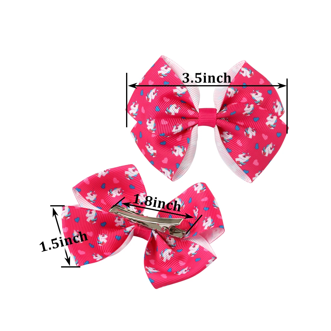 XIMA 22 шт./лот радужные банты для волос девочек заколки в виде единорога подростков