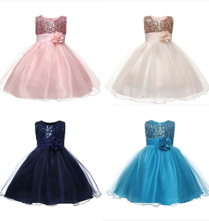 

Red Gown For 1Year Baby Girl Kids Ceremonies Party Summer Princess Wedding Party Dress Sequins Sleeveless For Girls Clothes 1-5