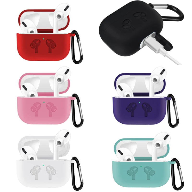 Мягкий силиконовый чехол для AirPods 3 BuckleShockproof чехол для Airpods Pro зарядный чехол светодиодный защитный чехол Аксессуары для наушников