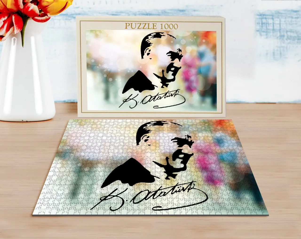 

BK Home Ataturk дизайн силуэта 1000 шт Профессиональный пазл-7