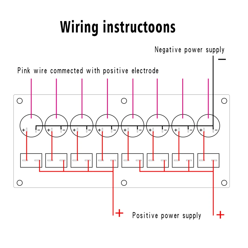 

12V/24V Automotive Led Touch Screen Panel Waterproof Touch Control Panel Box with 8-Position Switch for Car, Boat