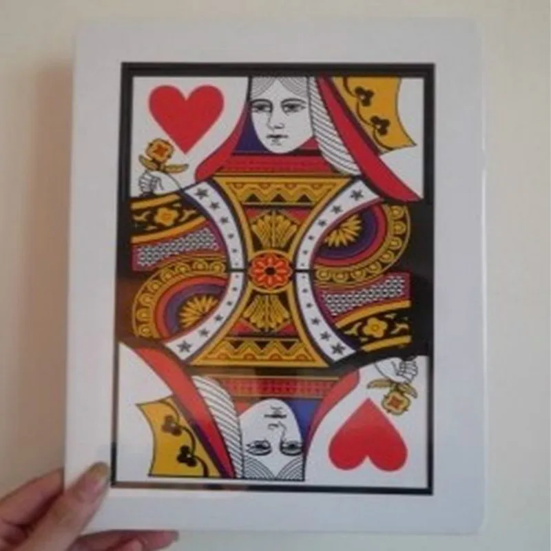 Find The Queen Jumbo Cards 8 &quotX11&quot Три карты Monte Red Bycicle Back Magic Trick сценическая магия закрыть