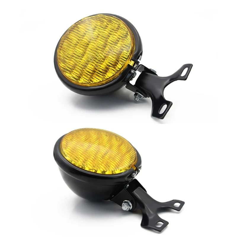 

Motorcycle LED Headlight Vintage Front Lights Lamps Retro Round Spotlight Lamp