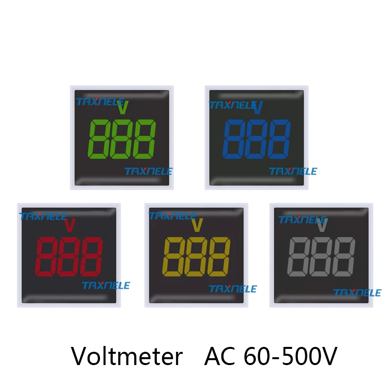 Voltmeter 22 мм цифровой дисплей круглый квадратный двойной вольтметр амперметр ампер Ток Напряжение Герц частотомер Светодиодный светильник сигнала lndicator - Цвет: Voltmeter
