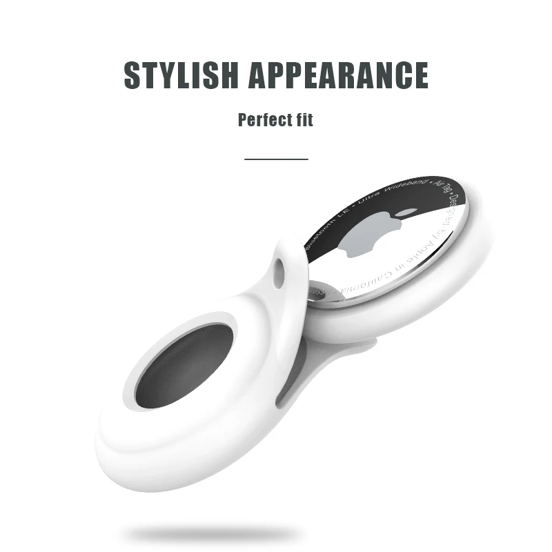 

Silicone Protective AirTag Case For Apple AirTag Key Finder Airtag Cover Anti-Scratch Anti-Lost Protective Cover with Keychain