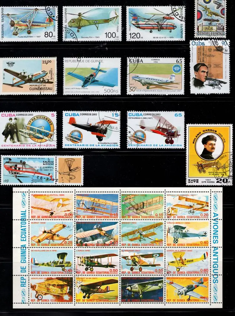 

50Pcs/Lot Helicopter Glider Stamp Topic All Different From Many Countries NO Repeat Postage Stamps with Post Mark for Collecting