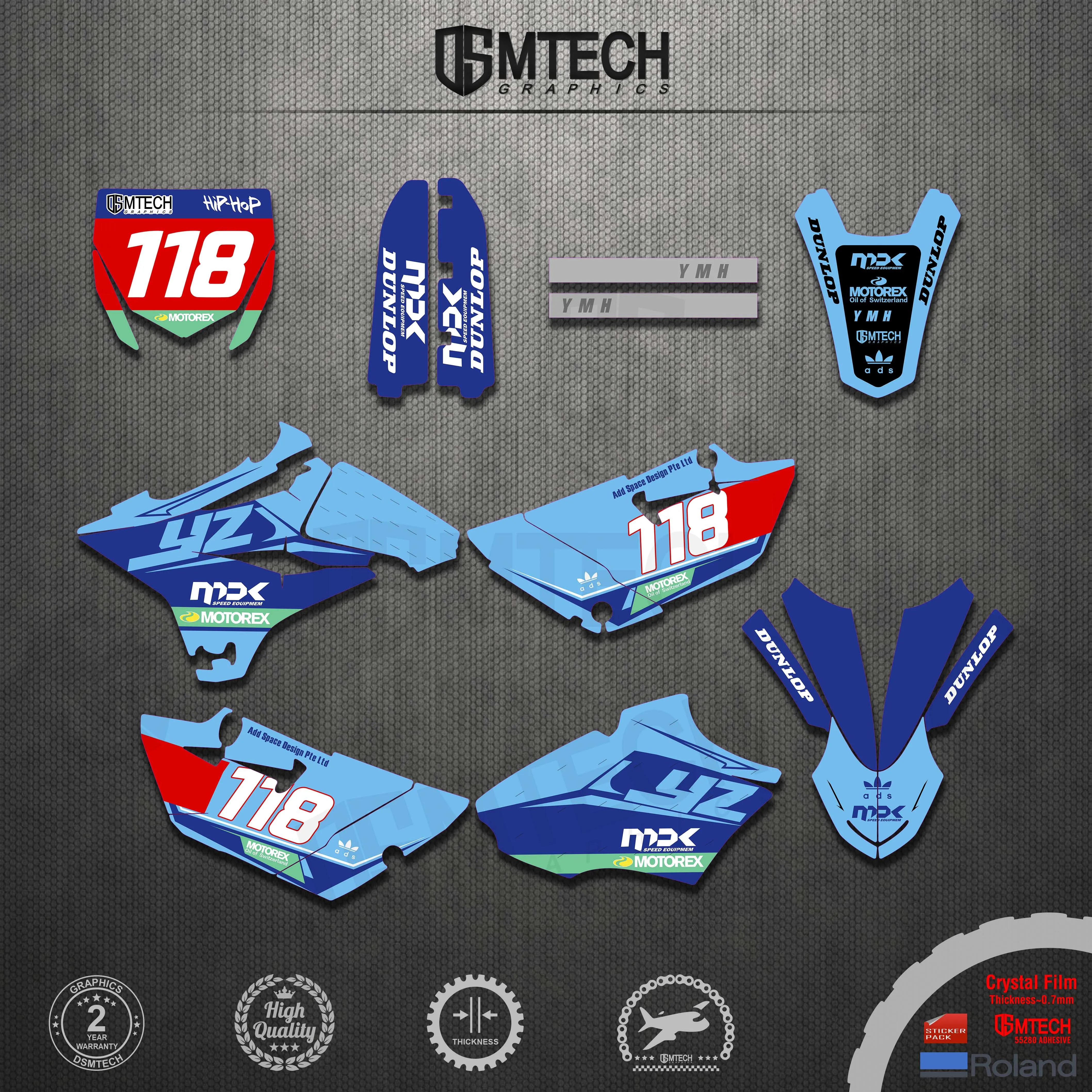 DSMTECH Motorcycle  Decals Stickers Graphics Kits For YAMAHA YZ85 YZ 85 2015 2016 2017 2018 2019 2020 YZ-85