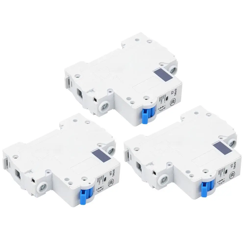 Миниатюрный автоматический выключатель GYM1 1P маленький размер защита от