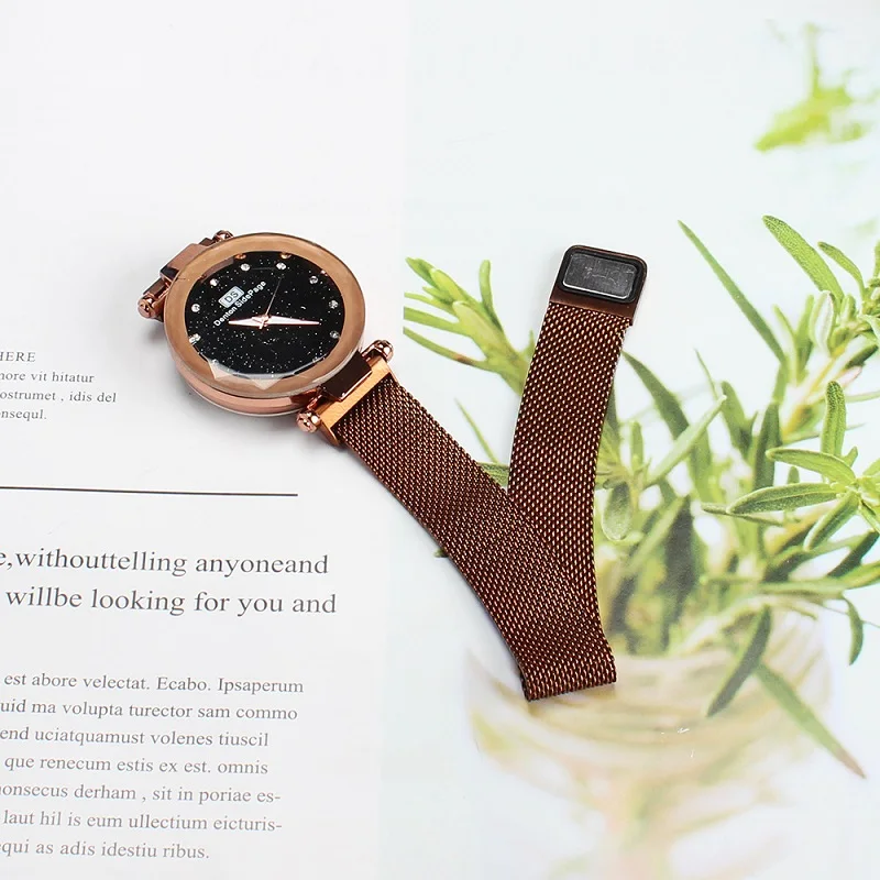 Top Luxury Starry Sky Women Watches Magnet Mesh Band Rhinestones Quartz Wristwatch Ladies Female Diamond Watch relogio feminino