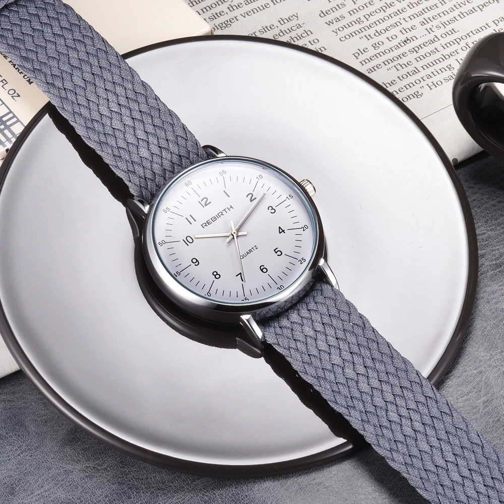 Quartz Watches Casual Fashion Women's Female Stylish Business Military Watch Man Woman Fabric Nylon Strap Clock | Дом и сад
