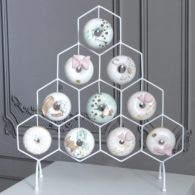 

S M Doughnuts Sweet Donuts Display Holders for Wedding Baking Coffee Shop Cakes Window Cakes Stands Party Decoration
