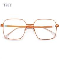 2020 korea designer alloy optical glasses frame men oversize square prescription eyeglasses metal myopia glasses frame eyewear