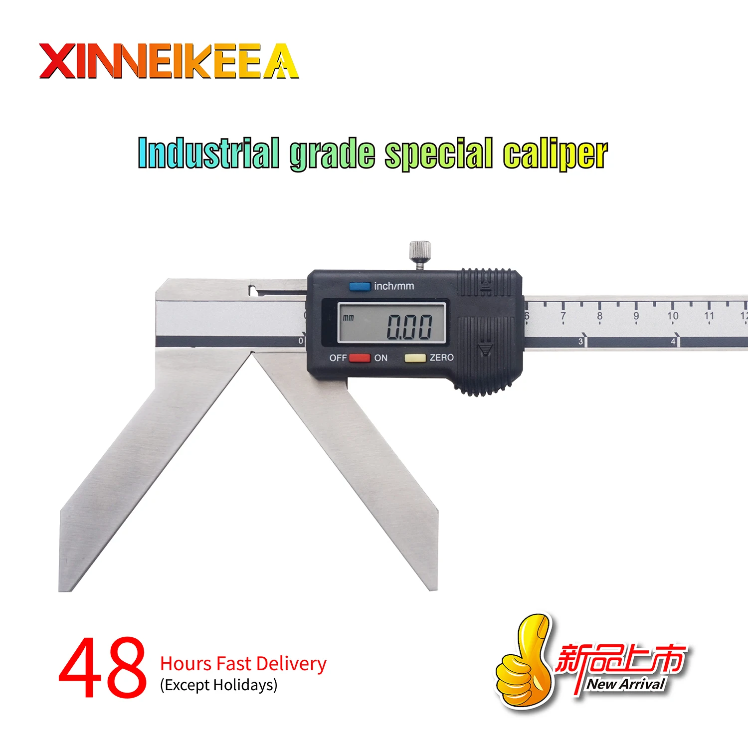 

Telescopic Jaw Digital Display Caliper V Shaped Outer Arc Radius Caliper Single Point Digital Caliper Measuring 150 200 300 mm